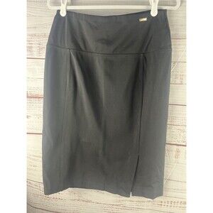 Ivanka Trump Pencil Skirt  Women’s Medium Black Front Slit Business Work Dressy